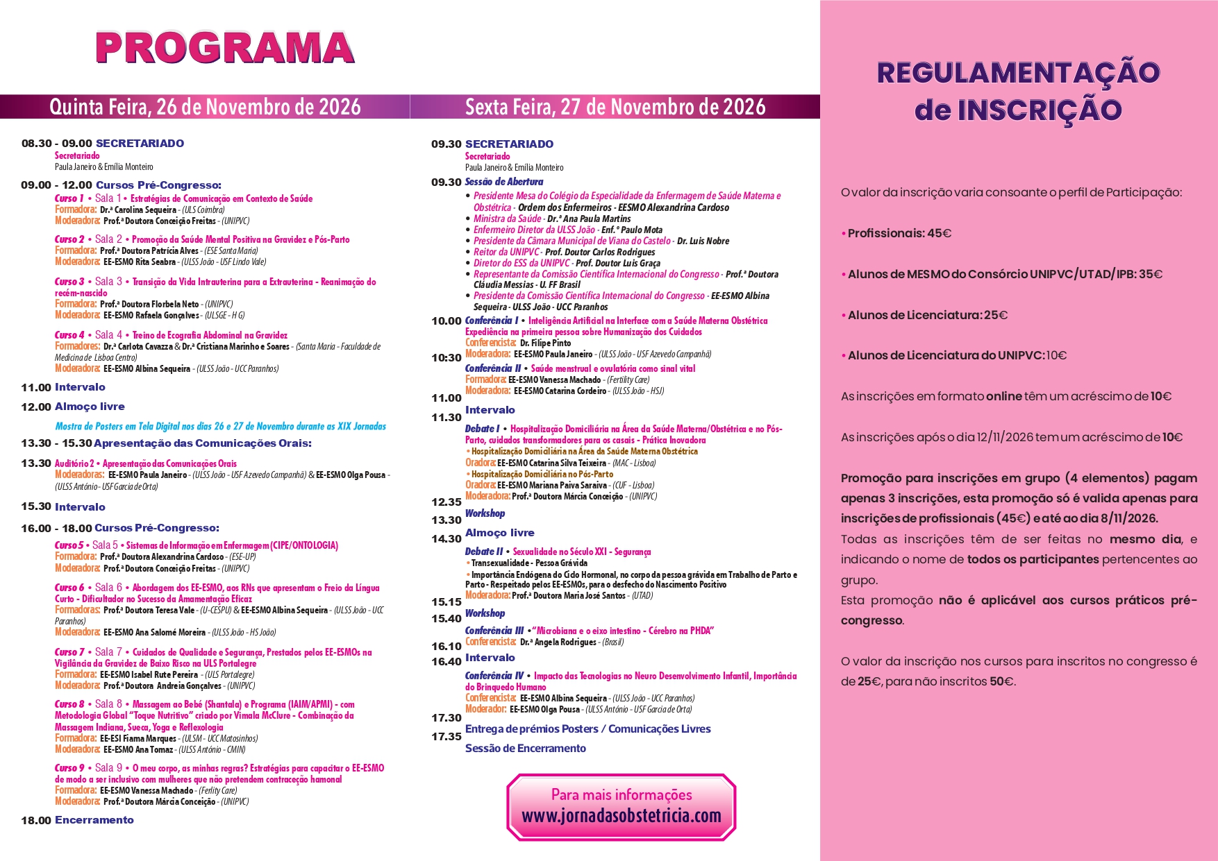 Programa — Verso